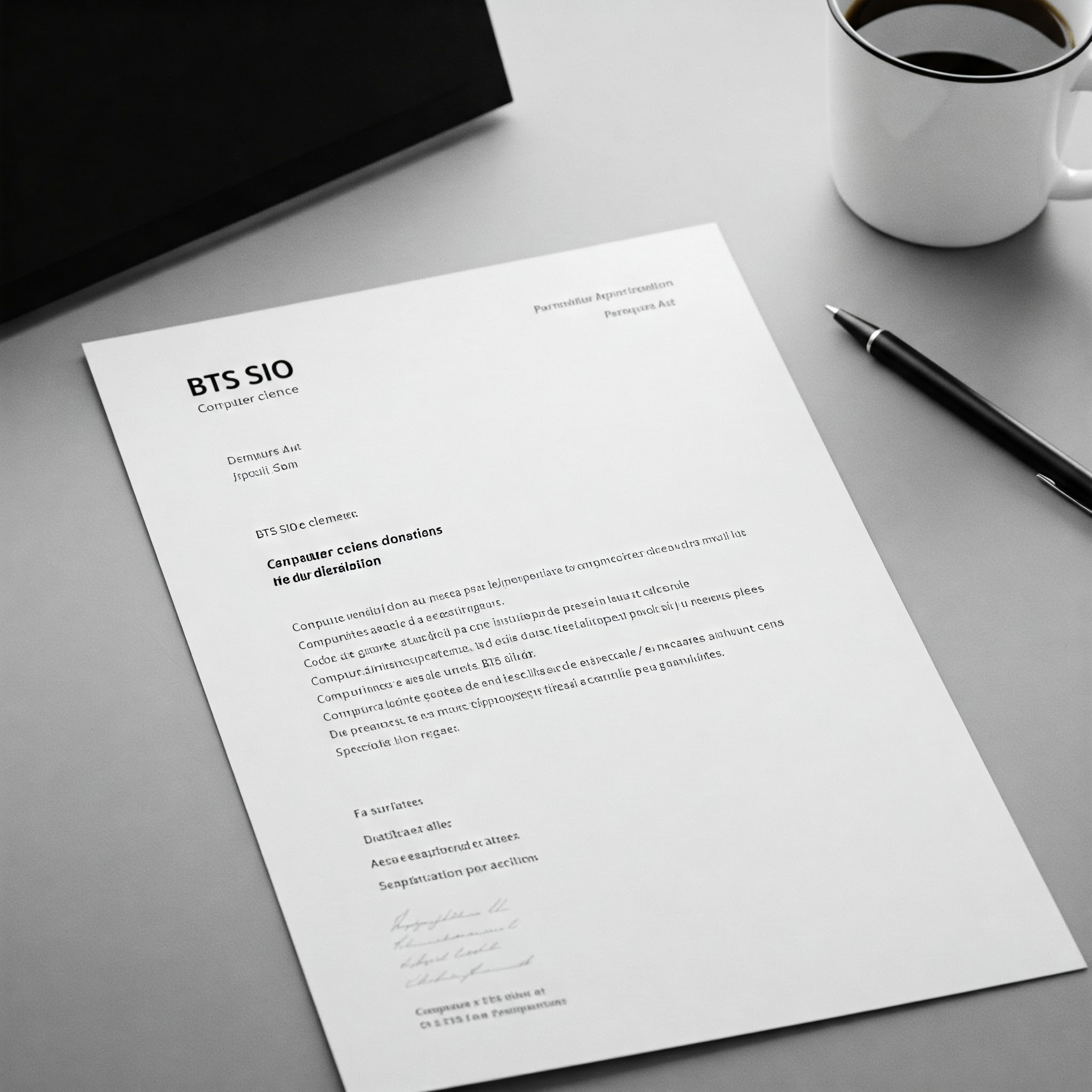 Rédaction de lettre de motivation